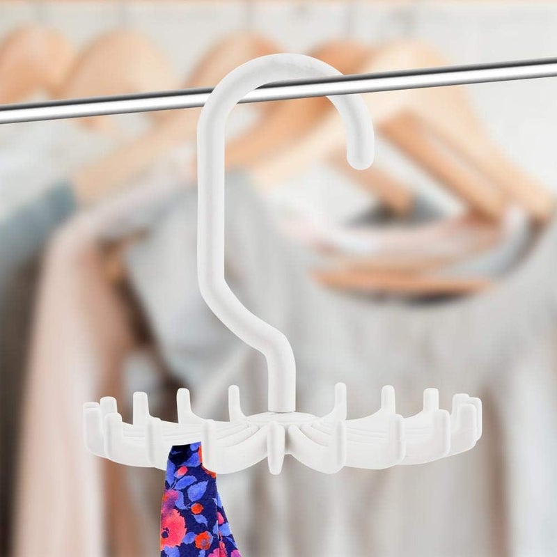 woobles Tie Rack, 360 Degree Rotating Tie Holder, Durable Multifunctional Tie Organizer for Tie, Scarf, Belt Storage (20 Pcs) (1#) - Image 3